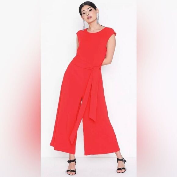 Lauren Ralph Lauren orange wide legged jumpsuit sz 2X - Picture 1 of 7